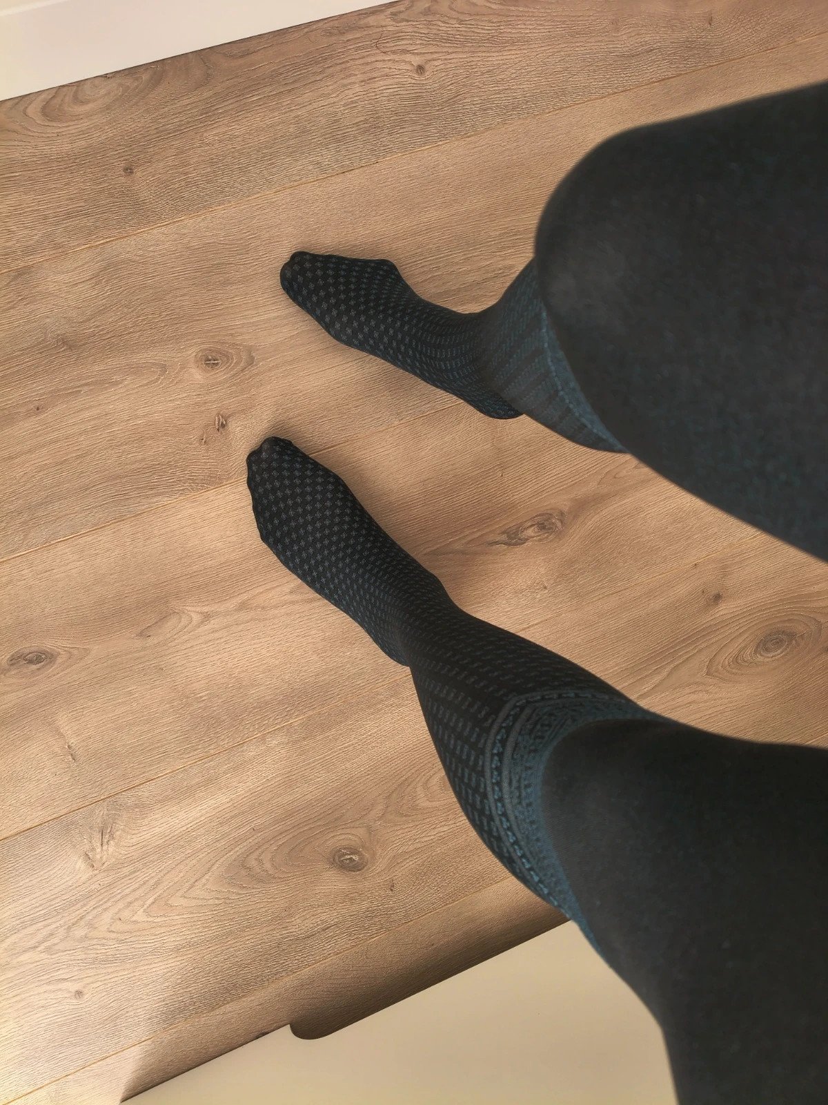 Faux Thigh-High Jacquard Tights photo 9