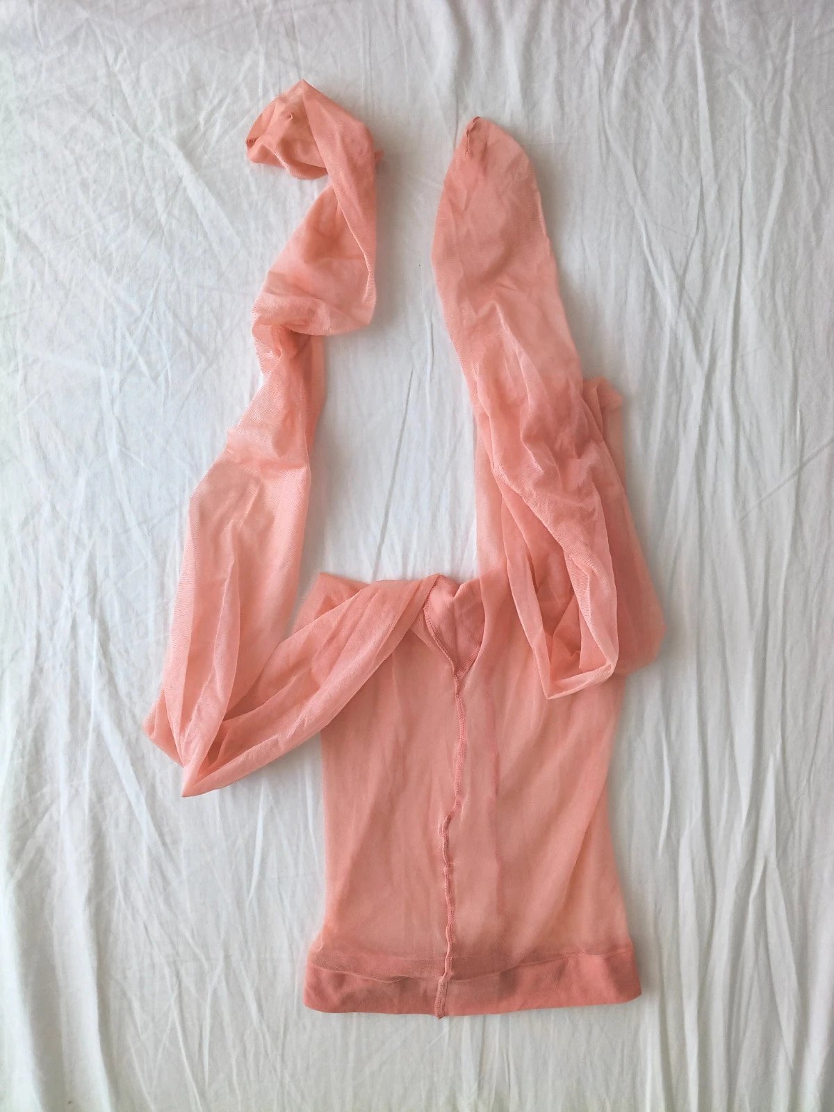 Vintage Coral Nylon Tights photo 6