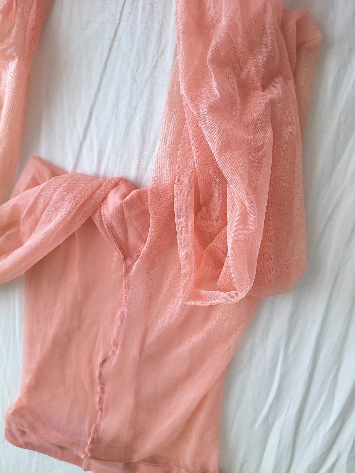 Vintage Coral Nylon Tights photo 7