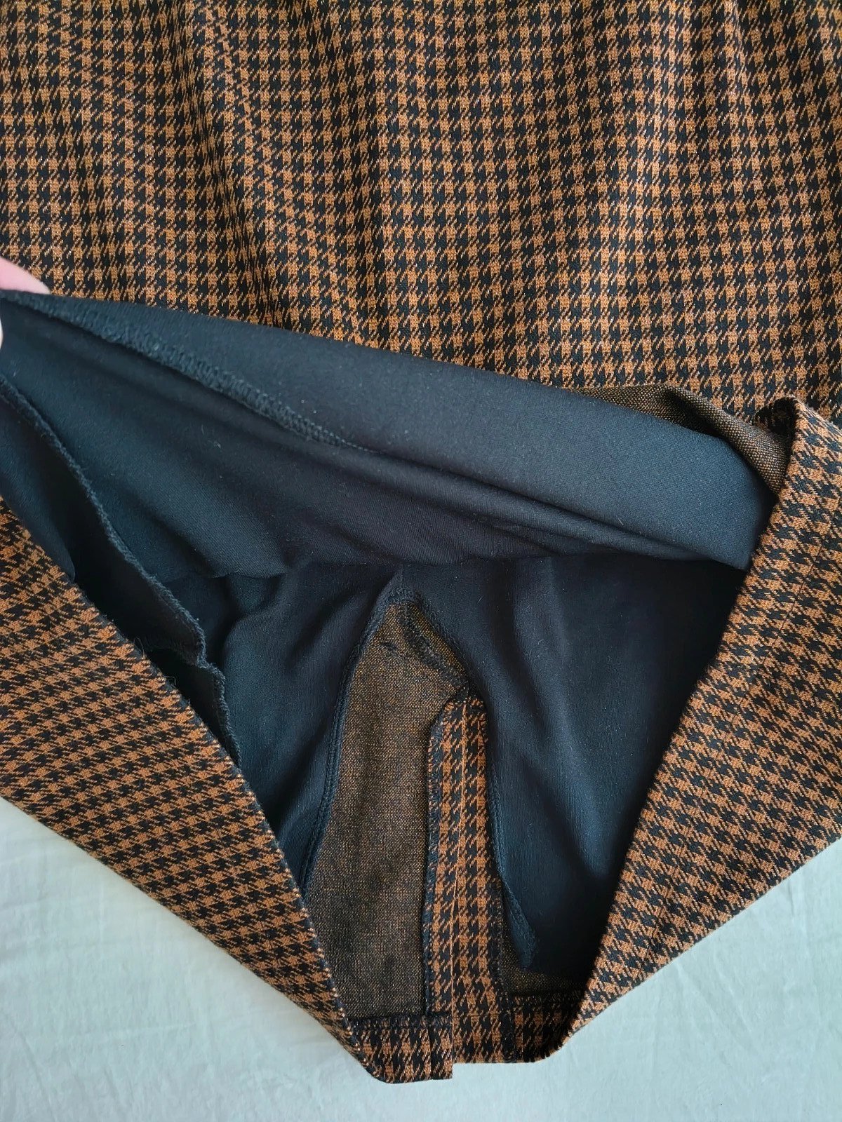 Copper Houndtooth Knee-Length Skirt photo 11