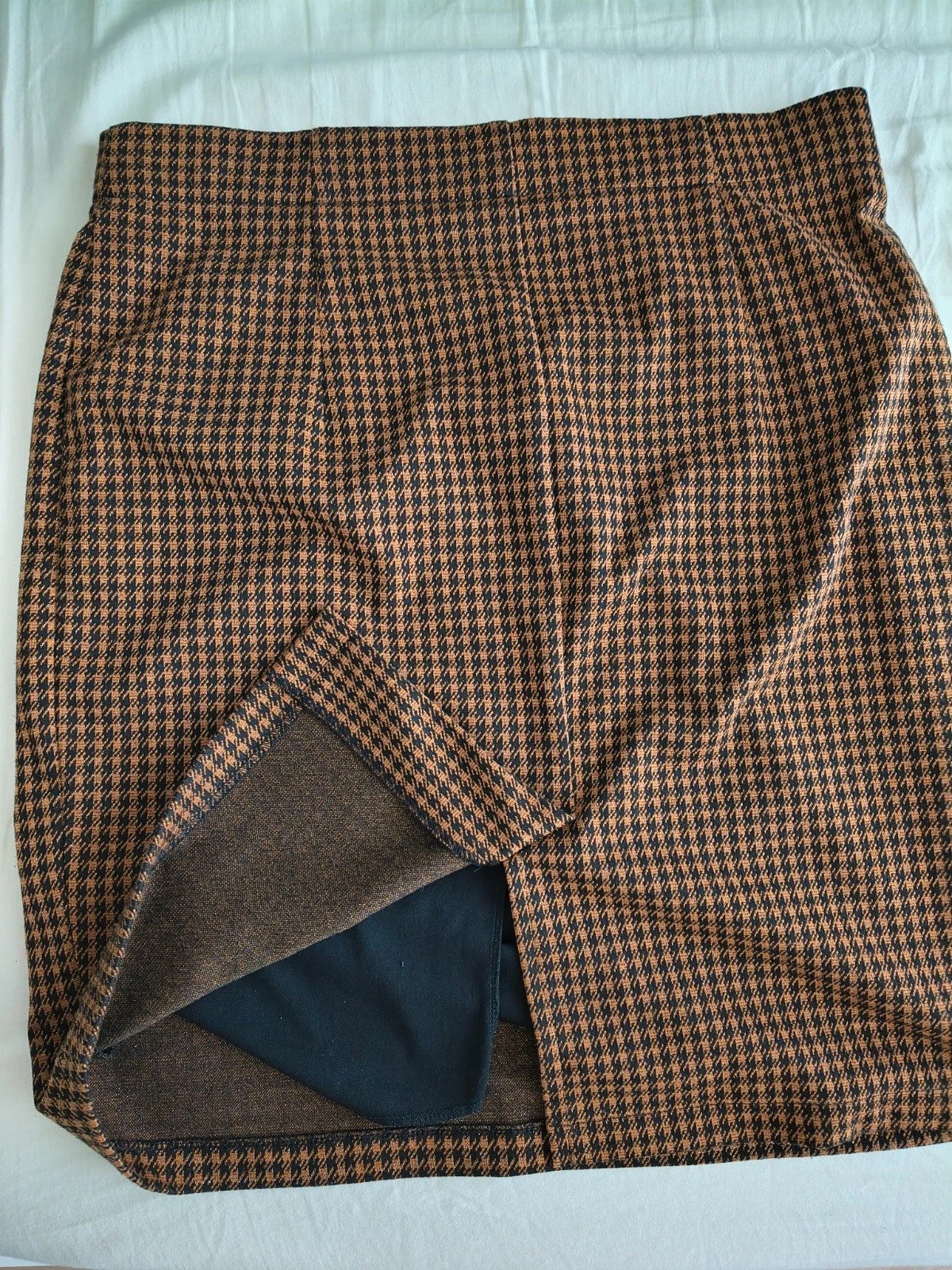 Copper Houndtooth Knee-Length Skirt photo 12