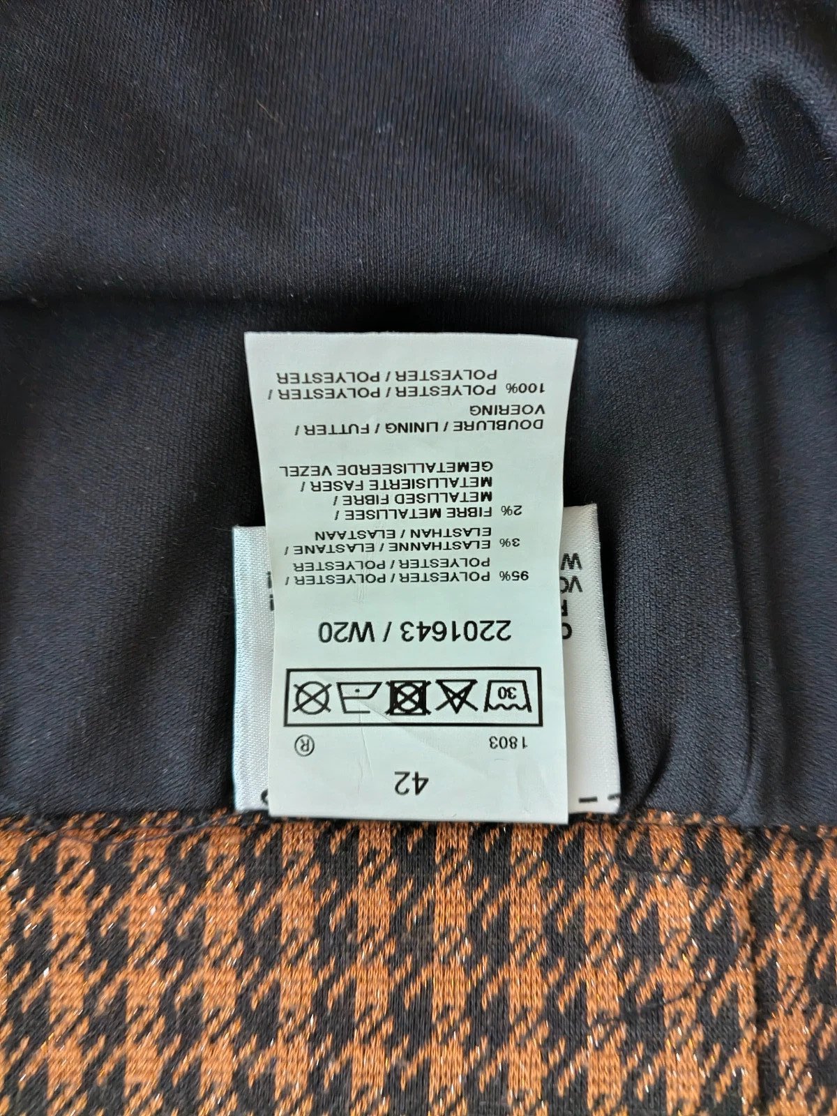 Copper Houndtooth Knee-Length Skirt photo 8