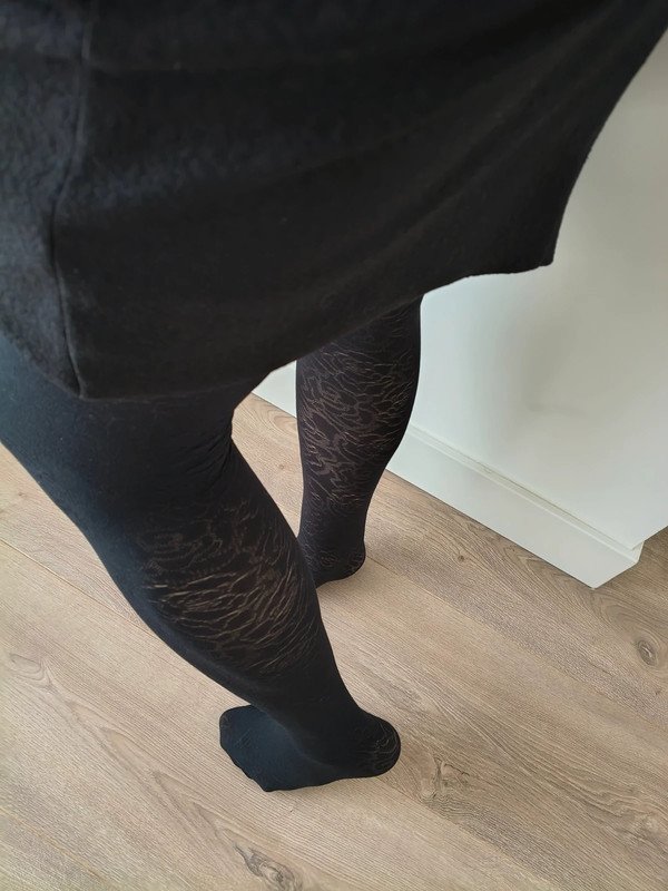 Black Rose Jacquard Tights photo 10