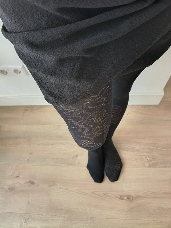 Black Rose Jacquard Tights photo 9