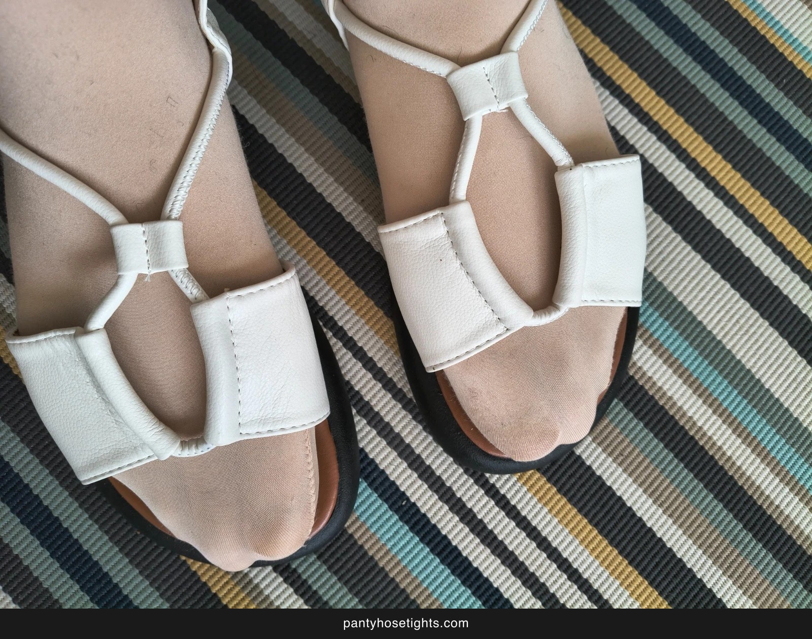 White Leather Strappy Sandals
