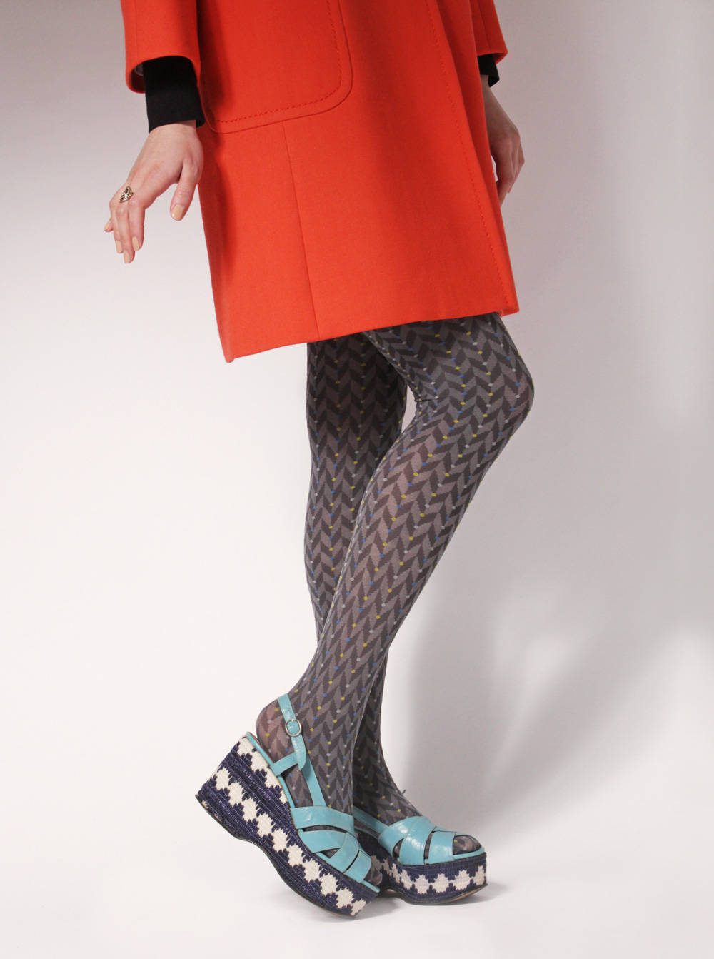 Herringbone Grey Tights by Ayame