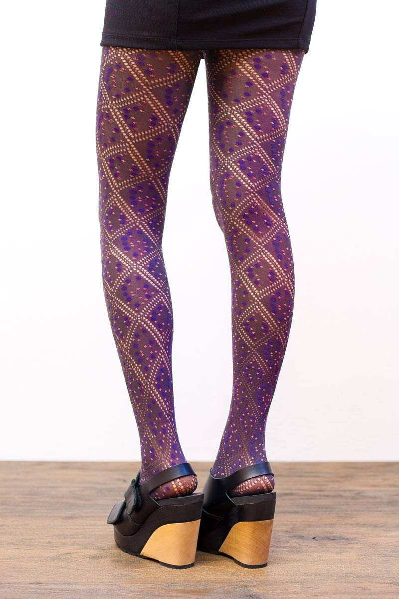 Royalty Pindot Purple Tights by Ayame