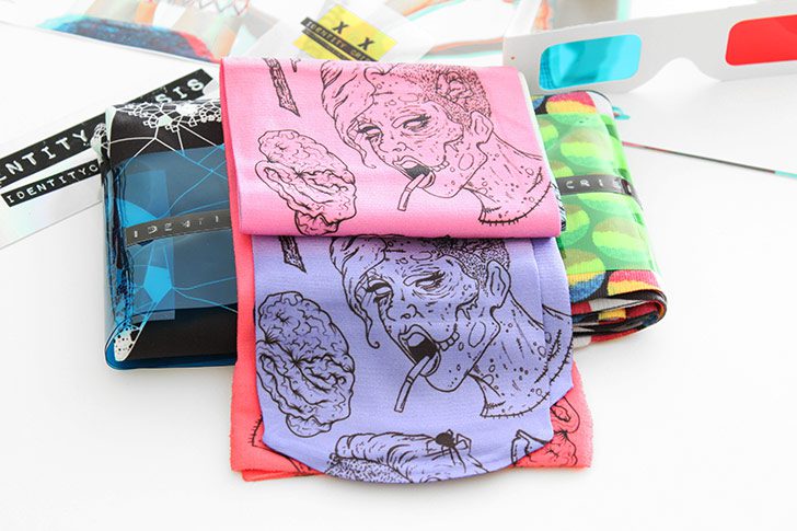 Rainbow Zombies Thigh Highs on the foreground