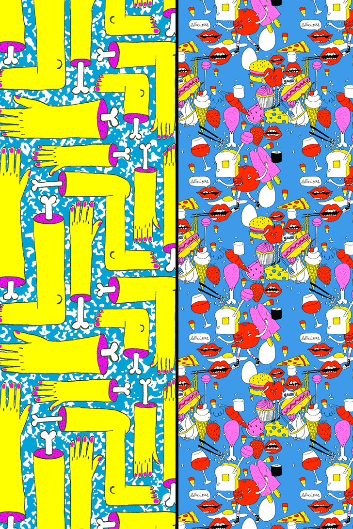 Exclusive sneak peek of the patterns designed by Xtina Lee for future legwear items