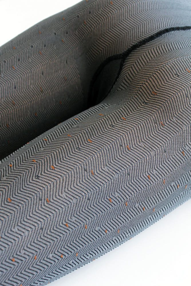 Grey Geometric Pattern Tights Tweed Botonato by Veneziana