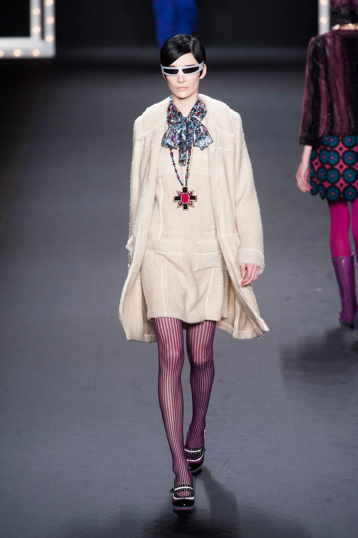 Purple Striped Lace Tights Anna Sui 2013 Collection