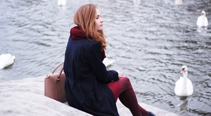 Red Polka Dot Tights worn by Wioletta