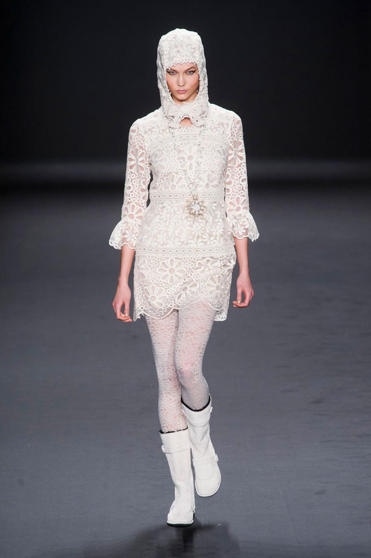 White Lace Tights Anna Sui 2013 Collection